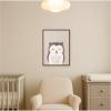 image:imageKate and Laurel Framed Canvas Wall Art Print Owl by July Art Prints 18 x 24 Sylvie Walnut Frame Whimsical Animal Art for Wall Decor