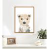 image:imageKate and Laurel Framed Canvas Wall Art Print Polar Bear by Madeline Jeppesen 18 x 24 Sylvie Walnut Frame Whimsical Animal Art for Wall DecorSylvie Natural