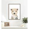 image:imageKate and Laurel Framed Canvas Wall Art Print Polar Bear by Madeline Jeppesen 18 x 24 Sylvie Walnut Frame Whimsical Animal Art for Wall DecorSylvie Walnut