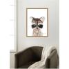 image:imageKate and Laurel Framed Canvas Wall Art Print Raccoon by Madeline Jeppesen 18 x 24 Sylvie Natural Frame Whimsical Animal Art for Wall DecorSylvie Natural