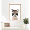 image:imageKate and Laurel Framed Canvas Wall Art Print Raccoon by Madeline Jeppesen 18 x 24 Sylvie Natural Frame Whimsical Animal Art for Wall DecorSylvie Natural