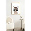 image:imageKate and Laurel Framed Canvas Wall Art Print Raccoon by Madeline Jeppesen 18 x 24 Sylvie Natural Frame Whimsical Animal Art for Wall DecorSylvie Natural