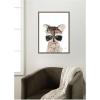image:imageKate and Laurel Framed Canvas Wall Art Print Raccoon by Madeline Jeppesen 18 x 24 Sylvie Natural Frame Whimsical Animal Art for Wall DecorSylvie Walnut