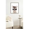 image:imageKate and Laurel Framed Canvas Wall Art Print Raccoon by Madeline Jeppesen 18 x 24 Sylvie Natural Frame Whimsical Animal Art for Wall DecorSylvie Walnut