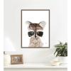image:imageKate and Laurel Framed Canvas Wall Art Print Raccoon by Madeline Jeppesen 18 x 24 Sylvie Natural Frame Whimsical Animal Art for Wall DecorSylvie Walnut