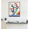 image:imageKate and Laurel Framed Canvas Wall Art Print Seagulls Coastal Vibes by Rachel Lee 18 x 24 Sylvie Walnut Frame Whimsical Abstract Art for Wall Decor