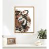 image:imageKate and Laurel Framed Canvas Wall Art Print Tiger by Madeline Jeppesen 18 x 24 Sylvie Walnut Frame Bohemian Boho Animal Art for Wall DecorSylvie Natural