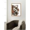 image:imageKate and Laurel Framed Canvas Wall Art Print Tiger by Madeline Jeppesen 18 x 24 Sylvie Walnut Frame Bohemian Boho Animal Art for Wall DecorSylvie Natural
