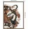 image:imageKate and Laurel Framed Canvas Wall Art Print Tiger by Madeline Jeppesen 18 x 24 Sylvie Walnut Frame Bohemian Boho Animal Art for Wall DecorSylvie Walnut