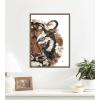 image:imageKate and Laurel Framed Canvas Wall Art Print Tiger by Madeline Jeppesen 18 x 24 Sylvie Walnut Frame Bohemian Boho Animal Art for Wall DecorSylvie Walnut
