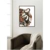 image:imageKate and Laurel Framed Canvas Wall Art Print Tiger by Madeline Jeppesen 18 x 24 Sylvie Walnut Frame Bohemian Boho Animal Art for Wall DecorSylvie Walnut