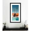 image:imageKate and Laurel Framed Wall Art Print Bison Chilling by the Pool in California by Michael Schauer 22 x 42 Florence Medium Brown Frame Coastal Animals Beach Americana Art for Wall Decor43L x 24W