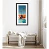 image:imageKate and Laurel Framed Wall Art Print Bison Chilling by the Pool in California by Michael Schauer 22 x 42 Florence Medium Brown Frame Coastal Animals Beach Americana Art for Wall Decor43L x 24W