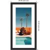 image:imageKate and Laurel Framed Wall Art Print Bison Chilling by the Pool in California by Michael Schauer 22 x 42 Florence Medium Brown Frame Coastal Animals Beach Americana Art for Wall Decor43L x 24W