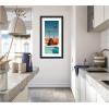 image:imageKate and Laurel Framed Wall Art Print Bison Chilling by the Pool in California by Michael Schauer 22 x 42 Florence Medium Brown Frame Coastal Animals Beach Americana Art for Wall Decor43L x 24W