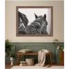 image:imageKate and Laurel Framed Wall Art Print Black Horses by Emiko and Mark Franzen F2 Images 41 x 33 Svelte Noir Black Frame Rustic Farmhouse Animal Art for Wall DecorWoodgrain Stripe Chocolate