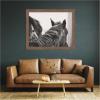 image:imageKate and Laurel Framed Wall Art Print Black Horses by Emiko and Mark Franzen F2 Images 41 x 33 Svelte Noir Black Frame Rustic Farmhouse Animal Art for Wall DecorWoodgrain Stripe Chocolate