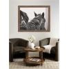 image:imageKate and Laurel Framed Wall Art Print Black Horses by Emiko and Mark Franzen F2 Images 41 x 33 Svelte Noir Black Frame Rustic Farmhouse Animal Art for Wall DecorWoodgrain Stripe Chocolate