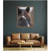 image:imageKate and Laurel Framed Wall Art Print Black and White Horse by Emiko and Mark Franzen F2 Images 33 x 41 Svelte Noir Black Frame Rustic Farmhouse Animal Art for Wall DecorWoodgrain Stripe Chocolate
