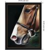 image:imageKate and Laurel Framed Wall Art Print Chestnut Horse by Mary Sparrow 27 x 35 Pia Medium Brown Narrow Frame Rustic Farmhouse Animal Art for Wall DecorManhattan Black