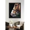 image:imageKate and Laurel Framed Wall Art Print Chestnut Horse by Mary Sparrow 27 x 35 Pia Medium Brown Narrow Frame Rustic Farmhouse Animal Art for Wall DecorManhattan Black