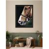 image:imageKate and Laurel Framed Wall Art Print Chestnut Horse by Mary Sparrow 27 x 35 Pia Medium Brown Narrow Frame Rustic Farmhouse Animal Art for Wall DecorManhattan Black