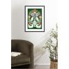 image:imageKate and Laurel Framed Wall Art Print Floral Folklore Ibises and Swan by Jill Labieniec 19 x 25 Stylish Black Narrow Frame Whimsical Animal Art for Wall DecorStylish Black Narrow