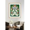 image:imageKate and Laurel Framed Wall Art Print Floral Folklore Ibises and Swan by Jill Labieniec 19 x 25 Stylish Black Narrow Frame Whimsical Animal Art for Wall DecorMila Dark Gold