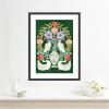 image:imageKate and Laurel Framed Wall Art Print Floral Folklore Ibises and Swan by Jill Labieniec 19 x 25 Stylish Black Narrow Frame Whimsical Animal Art for Wall DecorStylish Black Narrow