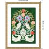 image:imageKate and Laurel Framed Wall Art Print Floral Folklore Ibises and Swan by Jill Labieniec 19 x 25 Stylish Black Narrow Frame Whimsical Animal Art for Wall DecorMila Dark Gold