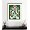 image:imageKate and Laurel Framed Wall Art Print Floral Folklore Ibises and Swan by Jill Labieniec 19 x 25 Stylish Black Narrow Frame Whimsical Animal Art for Wall DecorMila Dark Gold