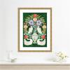 image:imageKate and Laurel Framed Wall Art Print Floral Folklore Ibises and Swan by Jill Labieniec 19 x 25 Stylish Black Narrow Frame Whimsical Animal Art for Wall DecorMila Dark Gold