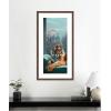 image:imageKate and Laurel Framed Wall Art Print Graceful Tiger in New York Panel by Michael Schauer 22 x 42 Florence Medium Brown Frame Modern Contemporary Animals Cityscapes Art for Wall Decor42L x 22W
