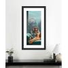 image:imageKate and Laurel Framed Wall Art Print Graceful Tiger in New York Panel by Michael Schauer 22 x 42 Florence Medium Brown Frame Modern Contemporary Animals Cityscapes Art for Wall Decor43L x 24W