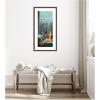 image:imageKate and Laurel Framed Wall Art Print Graceful Tiger in New York Panel by Michael Schauer 22 x 42 Florence Medium Brown Frame Modern Contemporary Animals Cityscapes Art for Wall Decor42L x 22W