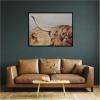 image:imageKate and Laurel Framed Wall Art Print Highland Cow No 4 Close by Laura Evans 41 x 31 Svelte Noir Black Frame Rustic Farmhouse Animal Art for Wall DecorSvelte Noir Black