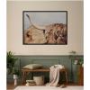 image:imageKate and Laurel Framed Wall Art Print Highland Cow No 4 Close by Laura Evans 41 x 31 Svelte Noir Black Frame Rustic Farmhouse Animal Art for Wall DecorSvelte Noir Black