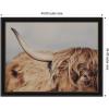 image:imageKate and Laurel Framed Wall Art Print Highland Cow No 4 Close by Laura Evans 41 x 31 Svelte Noir Black Frame Rustic Farmhouse Animal Art for Wall DecorManhattan Black