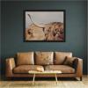 image:imageKate and Laurel Framed Wall Art Print Highland Cow No 4 Close by Laura Evans 41 x 31 Svelte Noir Black Frame Rustic Farmhouse Animal Art for Wall DecorManhattan Black