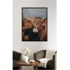 image:imageKate and Laurel Framed Wall Art Print Highland Cow No 5 by Laura Evans 31 x 41 Svelte Noir Black Frame Rustic Farmhouse Animal Art for Wall DecorSvelte Noir Black