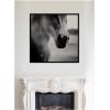 image:imageKate and Laurel Framed Wall Art Print Horse Like Velvet by Laura Evans 25 x 25 Svelte Noir Black Frame Modern Contemporary Animal Art for Wall Decor33L x 33W