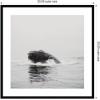image:imageKate and Laurel Framed Wall Art Print Humpback Whale No 4 by Laura Evans 25 x 25 Svelte Noir Black Frame Coastal Animal Art for Wall DecorSvelte Noir Black