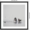 image:imageKate and Laurel Framed Wall Art Print Humpback Whales No 2 by Laura Evans 25 x 25 Svelte Noir Black Frame Coastal Animal Art for Wall DecorSvelte Noir Black