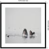 image:imageKate and Laurel Framed Wall Art Print Humpback Whales No 2 by Laura Evans 25 x 25 Svelte Noir Black Frame Coastal Animal Art for Wall DecorSvelte Noir Black