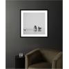 image:imageKate and Laurel Framed Wall Art Print Humpback Whales No 2 by Laura Evans 25 x 25 Svelte Noir Black Frame Coastal Animal Art for Wall DecorSvelte Noir Black