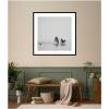 image:imageKate and Laurel Framed Wall Art Print Humpback Whales No 2 by Laura Evans 25 x 25 Svelte Noir Black Frame Coastal Animal Art for Wall DecorSvelte Noir Black