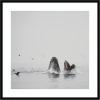 image:imageKate and Laurel Framed Wall Art Print Humpback Whales No 2 by Laura Evans 25 x 25 Svelte Noir Black Frame Coastal Animal Art for Wall DecorSvelte Noir Black
