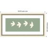 image:imageKate and Laurel Framed Wall Art Print Minimalist Birds Panel 4 Green by Laura Moss 26 x 14 Belmont Distress White Frame Modern Contemporary Animal Art for Wall Decor