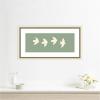 image:imageKate and Laurel Framed Wall Art Print Minimalist Birds Panel 4 Green by Laura Moss 26 x 14 Belmont Distress White Frame Modern Contemporary Animal Art for Wall Decor