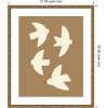 image:imageKate and Laurel Framed Wall Art Print Minimalist Birds Poster 2 Brown by Laura Moss 21 x 25 Belvedere Bronze Frame Modern Contemporary Animal Art for Wall Decor